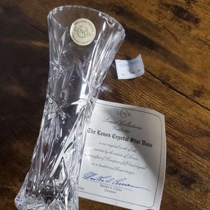 Lenox Crystal Vase with Certificate of Authenticity New in Box